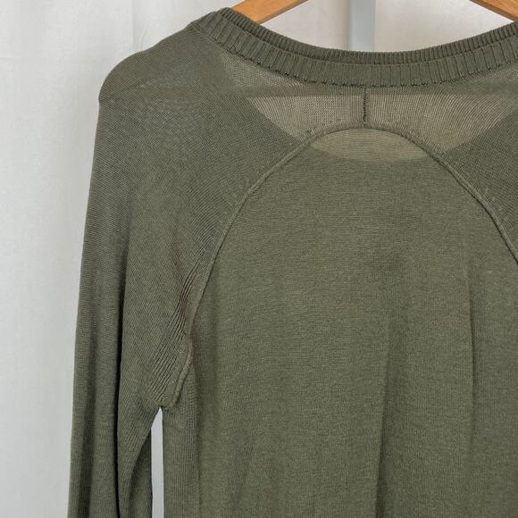LULULEMON Sunshine Coast Long Sleeve Sweater Cashmere Blend Green Estimated - Picture 8 of 9
